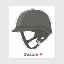 Pegatina del casco de equitación negra