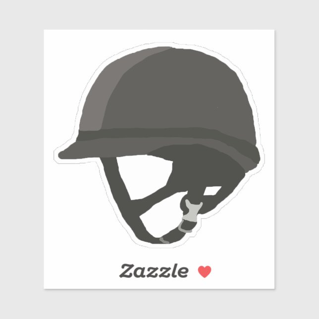 Pegatina del casco de equitación negra (Hoja)