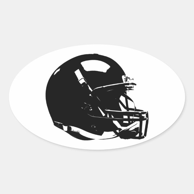 Pegatina del Casco del Fútbol de Arte Pop (Anverso)