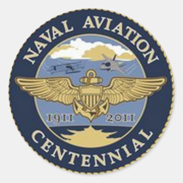 Pegatina del centenario de la aviación naval (Anverso)