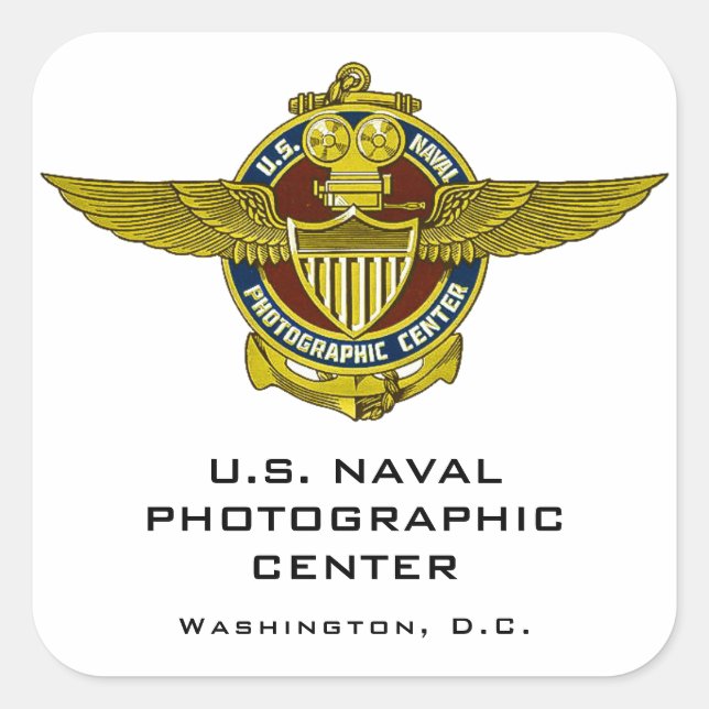 Pegatina del Centro Fotográfico Naval de Estados U (Anverso)