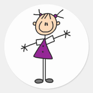 Pegatina del Chica de la figura del stick