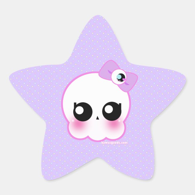 Pegatina del Chica del cráneo (Anverso)