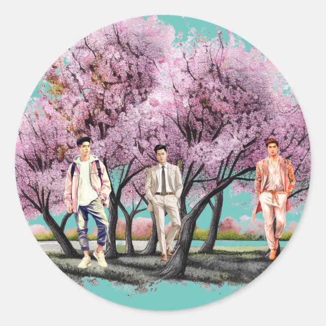 pegatina del chico lindo (Anverso)