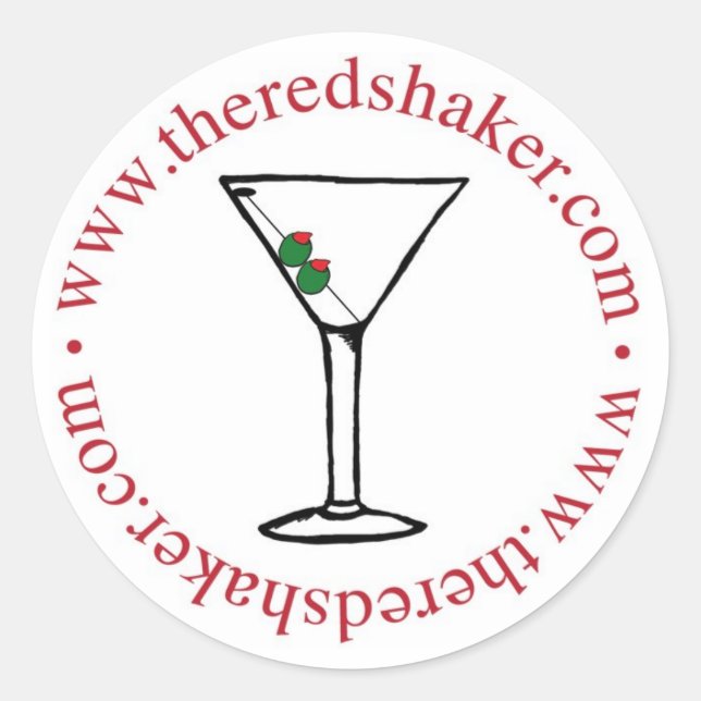 pegatina del círculo de martini - grande (Anverso)