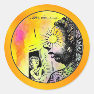 Pegatina del Círculo Divertido Armenio