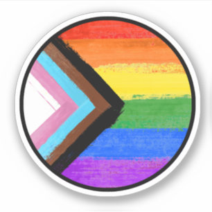 Pegatina del Círculo Pintado del Orgullo del Prog