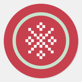 Pegatina del clima de suéter de copo de nieve