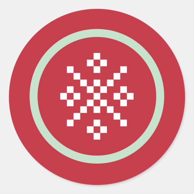 Pegatina del clima de suéter de copo de nieve (Anverso)