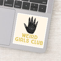Pegatina del club de chicas raros