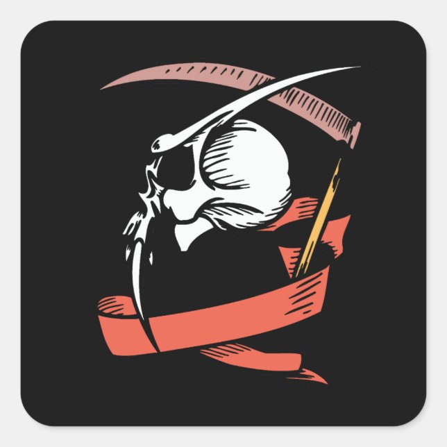 Pegatina del club de cráneo largo (Anverso)