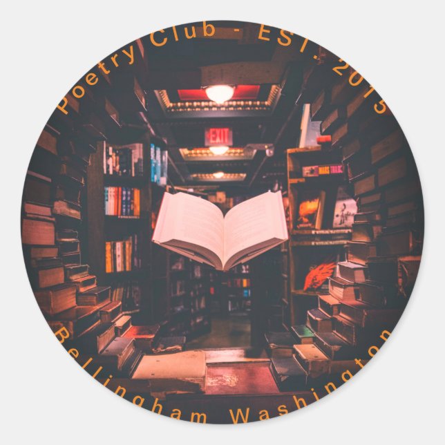 Pegatina del Club de Poesía (Anverso)