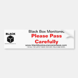 Pegatina del coche de Black Box - pase por favor