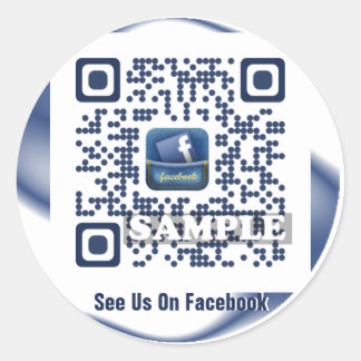 Pegatina del código de Facebook QR (plantilla