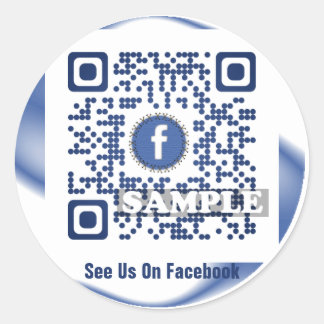 Pegatina del código de Facebook QR (plantilla