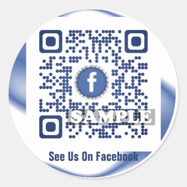 Pegatina del código de Facebook QR (plantilla (Anverso)