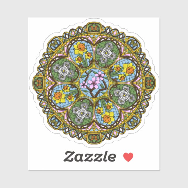 Pegatina del Concurso de primavera (Hoja)