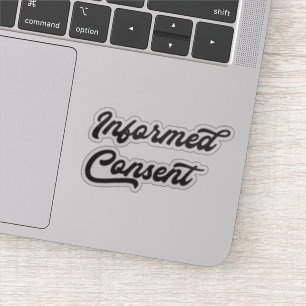 Pegatina del consentimiento informado