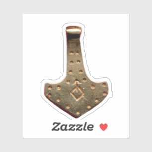 Pegatina del contorno de martillo de Gold Thor