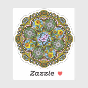 Pegatina del contorno de Nouveau de la primavera