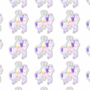 Pegatina del contorno del potro del carrusel