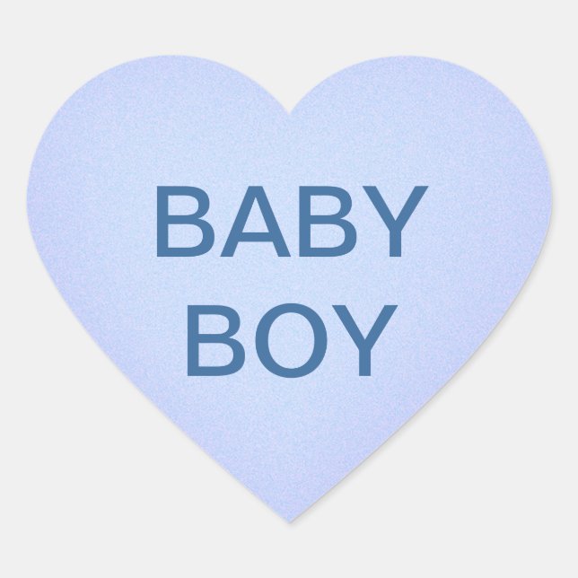Pegatina del corazón azul de Baby Boy (Anverso)