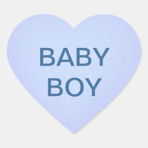 Pegatina del corazón azul de Baby Boy