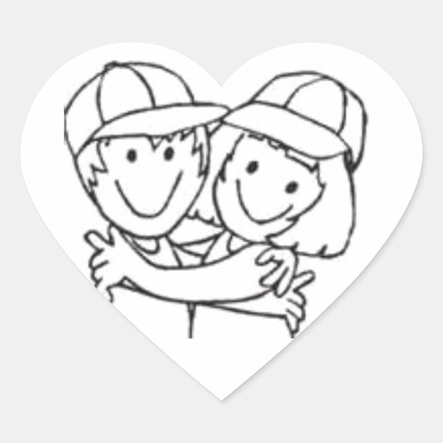 Pegatina del corazón | Campamento Carefree (Anverso)