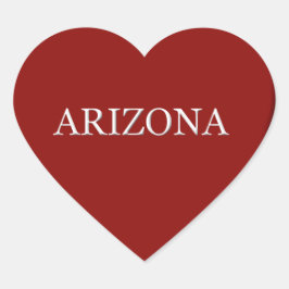 Pegatina del corazón de Arizona