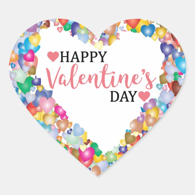 Pegatina del corazón de Berry Cute Valentine (Anverso)