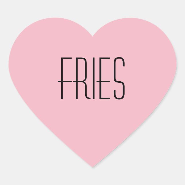 Pegatina del corazón de Fries (Anverso)
