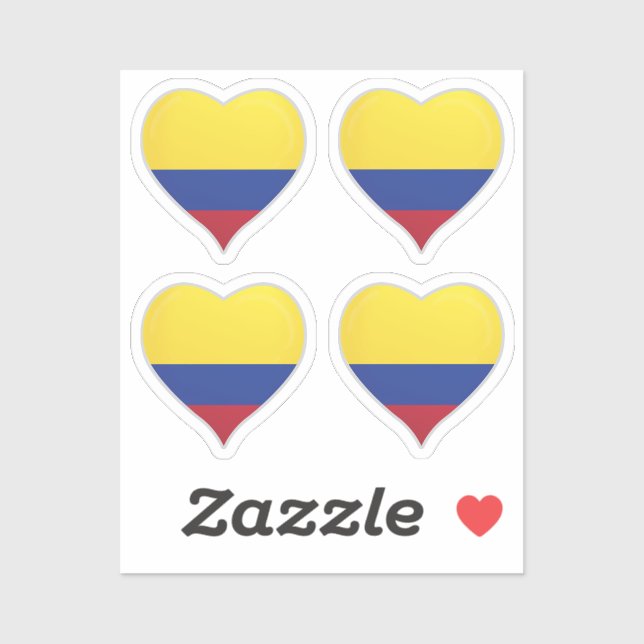 Pegatina del corazón de la bandera de amor de Colo (Hoja)