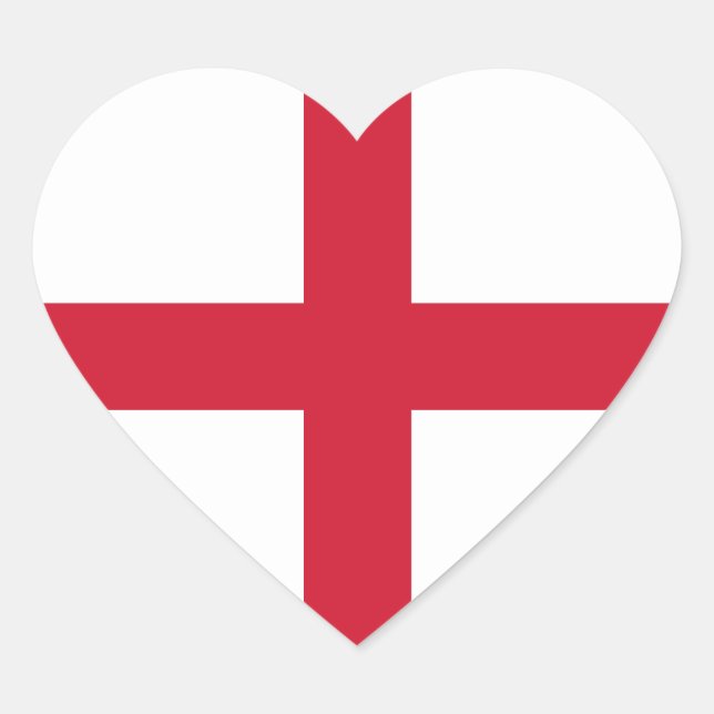 Pegatina del corazón de la bandera de Inglaterra (Anverso)
