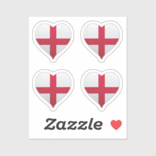 Pegatina del corazón de la bandera del amor de Ing