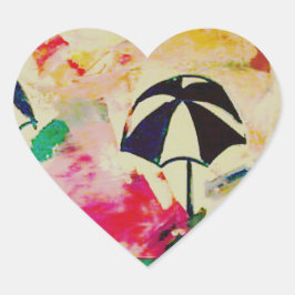 Pegatina del corazón de La Playa