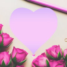 Pegatina del corazón de lavanda rosa