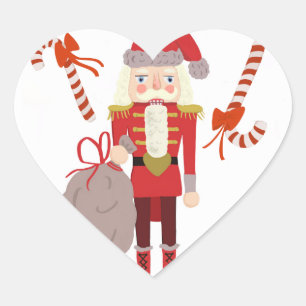 Pegatina del corazón de los Navidades de nutcracke