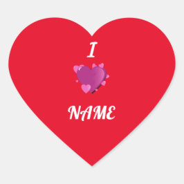 Pegatina del corazón de nombre cardíaco