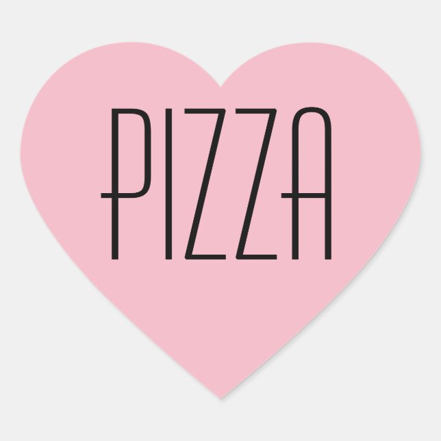 Pegatina del corazón de Pizza (Anverso)