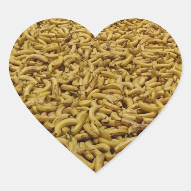 Pegatina del corazón de plátanos (Anverso)