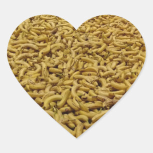 Pegatina del corazón de plátanos