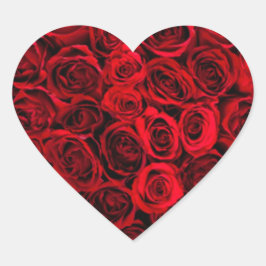 Pegatina del Corazón de rosas