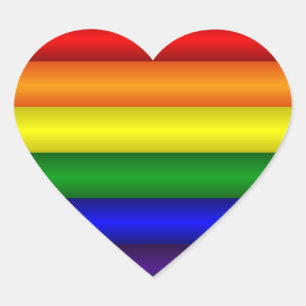 Pegatina del corazón del arco iris