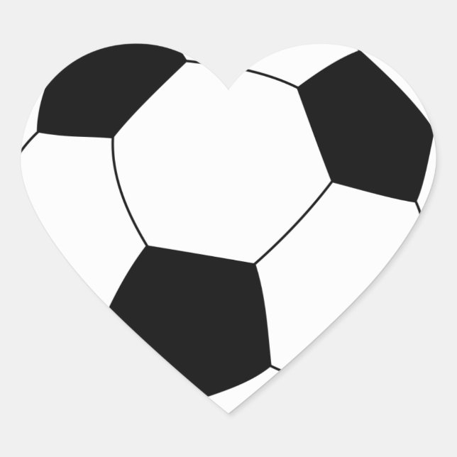 Pegatina del corazón del balón de fútbol (Anverso)