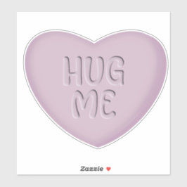 Pegatina del corazón del dulce rosado Hug Me Paste