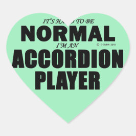 Pegatina del corazón del jugador de acordeón norma