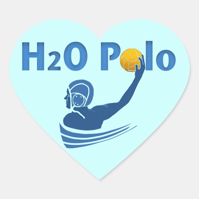 Pegatina del corazón del polo H2O (Anverso)