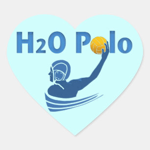 Pegatina del corazón del polo H2O