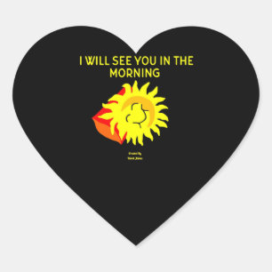 Pegatina del corazón del Sol Nocturno