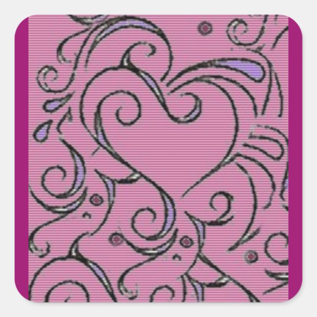 Pegatina del corazón enmarañado (Anverso)